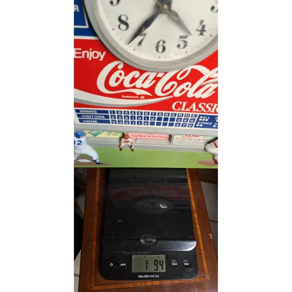 Vintage‎ Coca-Cola Classic Baseball Scoreboard Wall Clock Stadium Decor 20x12.5